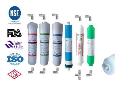 AQUAFLY 12" Inline 6lı Takım Alkali Su Arıtma Filtresi KAPALI KASA CİHAZ UYUMLU