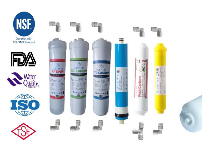 Aquafly 12" Inline 6lı Takım Mineral Su Arıtma Filtresi Kapalı Kasa Cihaz Uyumlu - 1