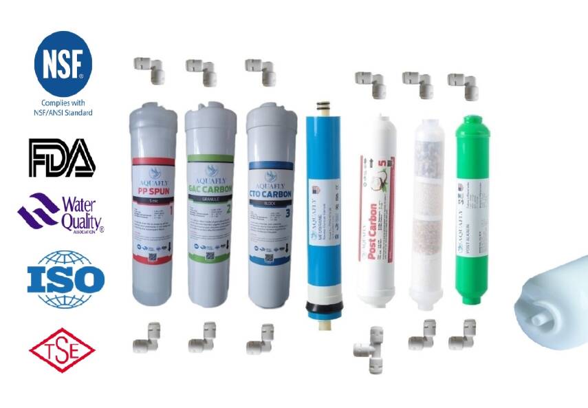 AQUA FLY Su Arıtma Cihazı Filtresi 12" Inline 7 FİLTRE 10 AŞAMA ( ALKALİ ve 4in1 ) KAPALI KASA CİHAZ UYUMLU - 1