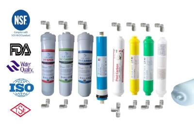 AQUAFLY Su Arıtma Cihazı Filtresi 12" İNLİNE 8 FİLTRE 11 AŞAMA Su Arıtma Filtresi KAPALI KASA CİHAZ UYUMLU