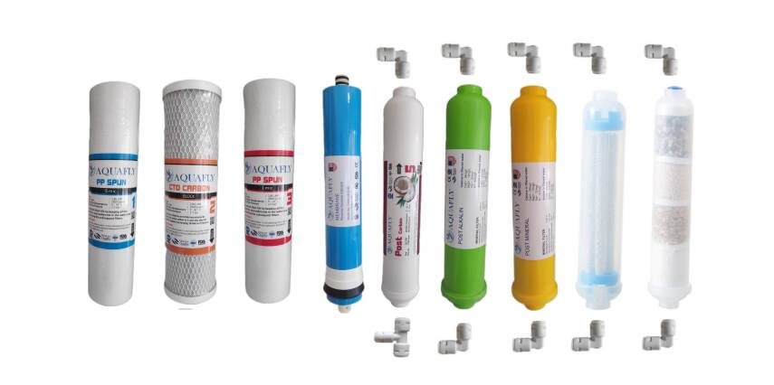 AQUAFLY Su Arıtma Filtresi 9lu Takım Arıtıcı Filtresi YEDEK 10' AÇIK KASA UYUMLU - 1