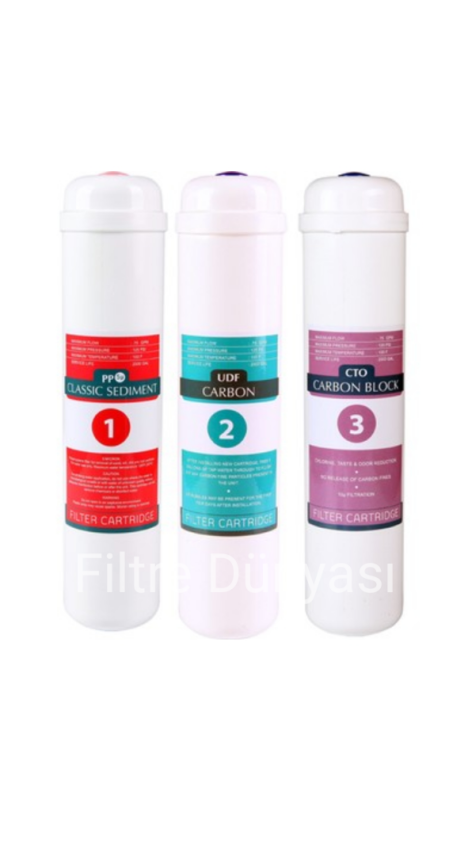 İNLİNE 3LÜ ÖN FİLTRE TAKIMI KAPALI KASA CİHAZ FİLTRESİ - 1