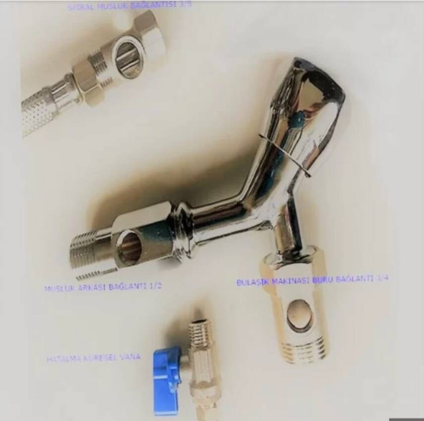 AQUA FLY Su Arıtma Cihazı için 3/4 HAT ALMA (T) VE 1/4 MİNİ KÜRESEL VANA (Bulaşık ve Çamaşır makinesi Uyumlu) - 5