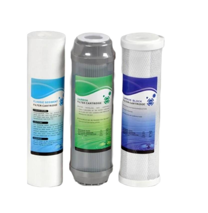 Su Arıtma Cihazı Filtresi GAC BLOK 3LÜ SET ÇİFT KARBONLU FİLTRE TAKIMI Açık Kasa Cihaz Uyumlu - 1