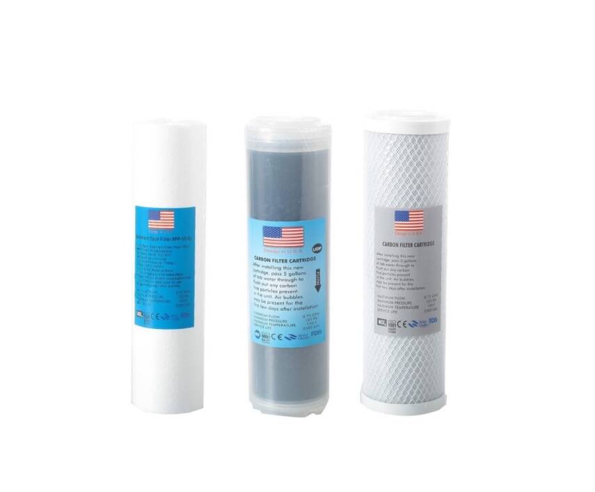 TRUST WATER Açık Kasa Su Arıtma Cihazı Filtresi 3lü Filitre Takımı ÇİFT KARBONLU 10" AÇIK KASA CİHAZ UYUMLU - 1