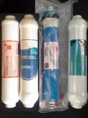 AQUA FLY Tezgah Üstü Su Arıtma Cihazı Filtresi 4lü SET Filmtec Membranlı