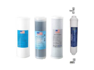 TRUST WATER AÇIK KASA SU ARITMA CİHAZI FİLTRESİ ÇİFT KARBONLU PUREPRO LU TAKIM 4lü SET 