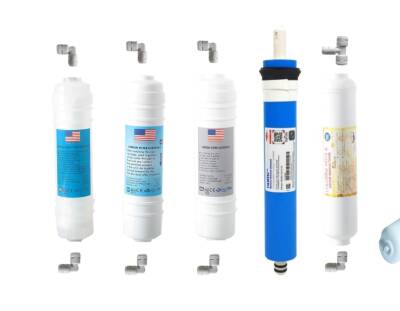 TRUST WATER Kapalı Kasa Su Arıtma Cihazı Filtresi Filmtec li İNLİNE 5li FİLTRE TAKIMI 