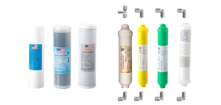 TRUST WATER Açık Kasa Su Arıtma Cihazı Filtresi ÇİFT KARBONLU 7li Alkalin Mineral Bio Ceramic MEBRANSIZ  - 1